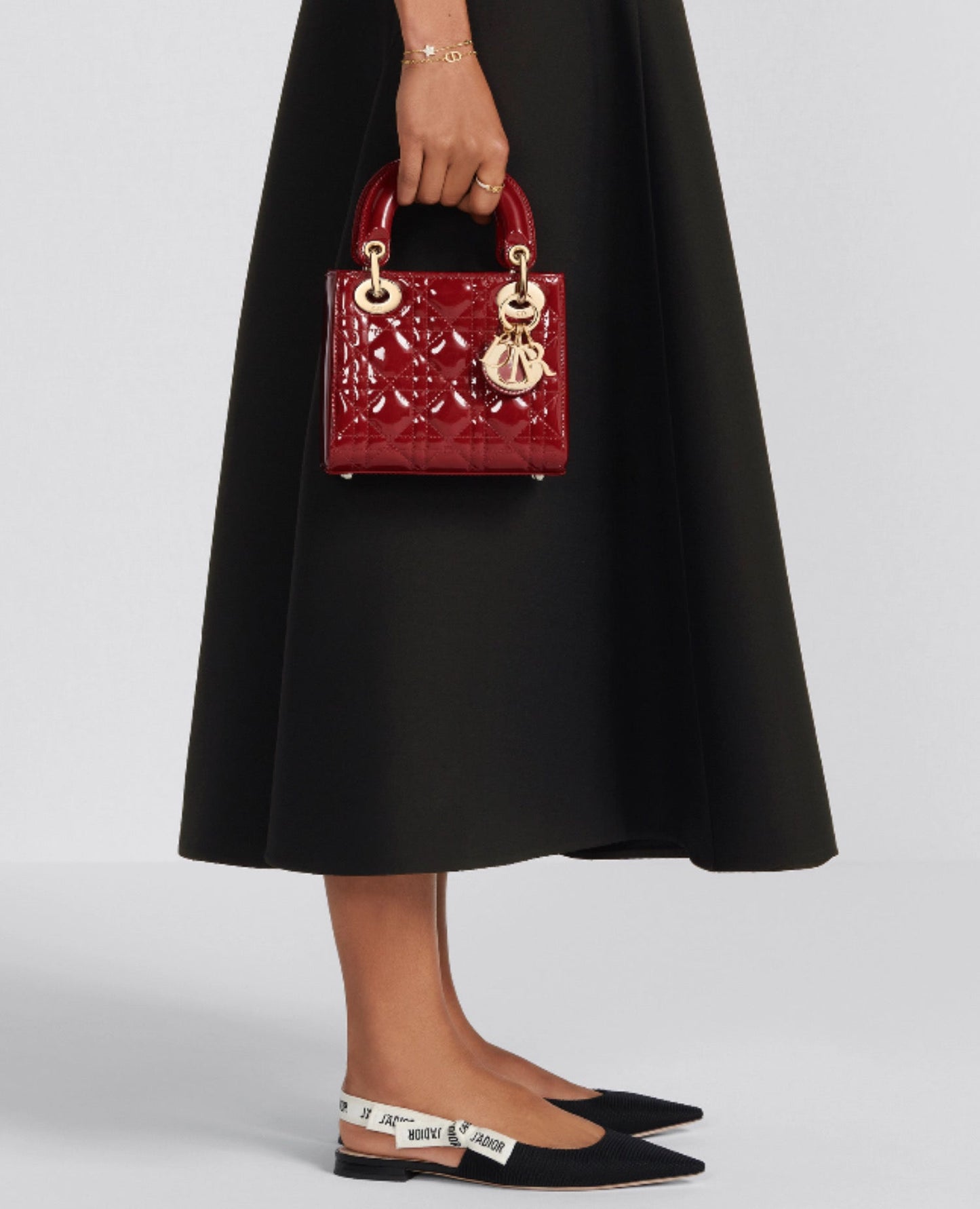 Christian Dior Mini Lady Dior Bag Cherry Red Patent