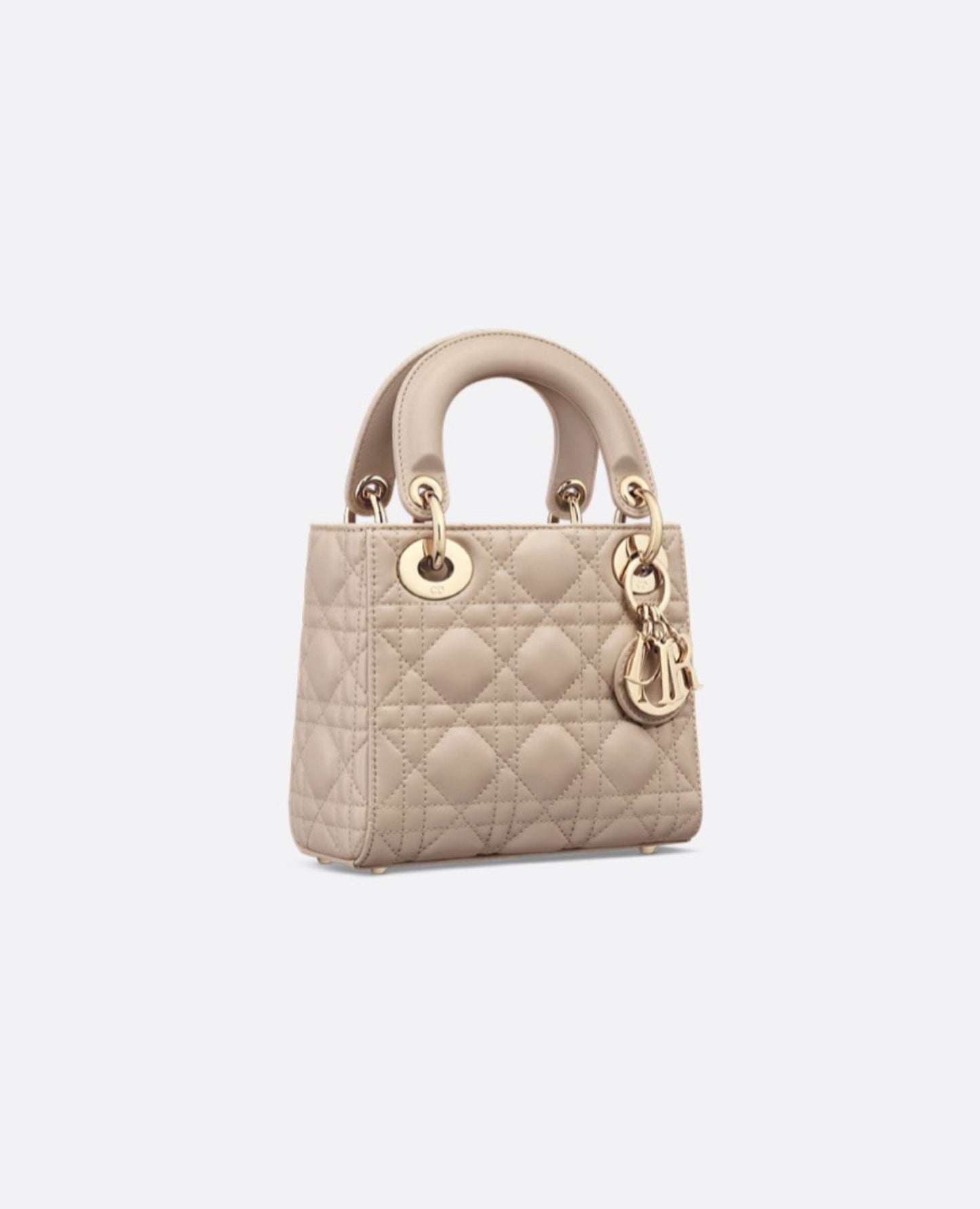 Christian Dior Mini Lady Dior Bag Powder Beige Cannage Lambskin