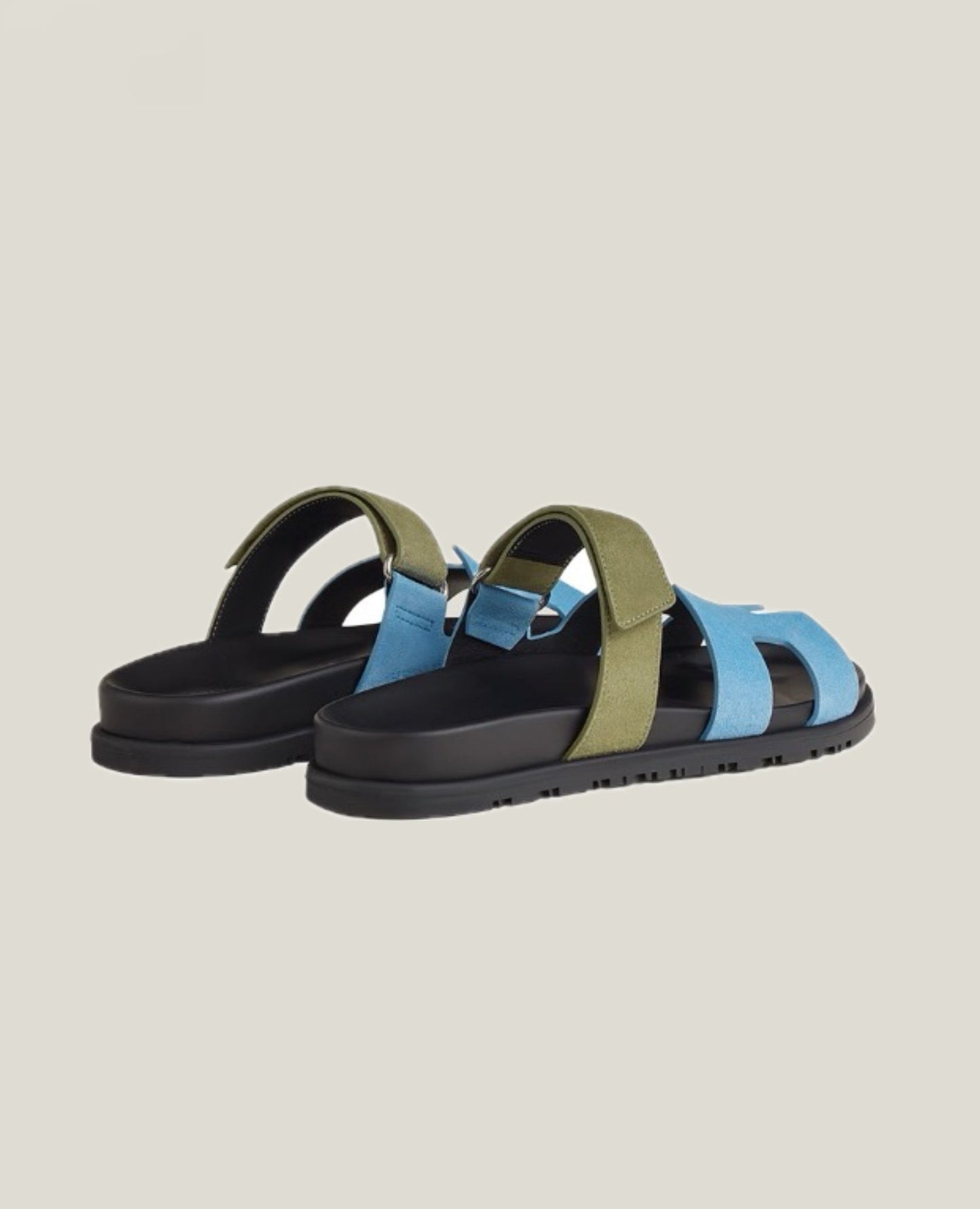 Hermès Chypre Sandal Bleu Cameo / Vert Celadon