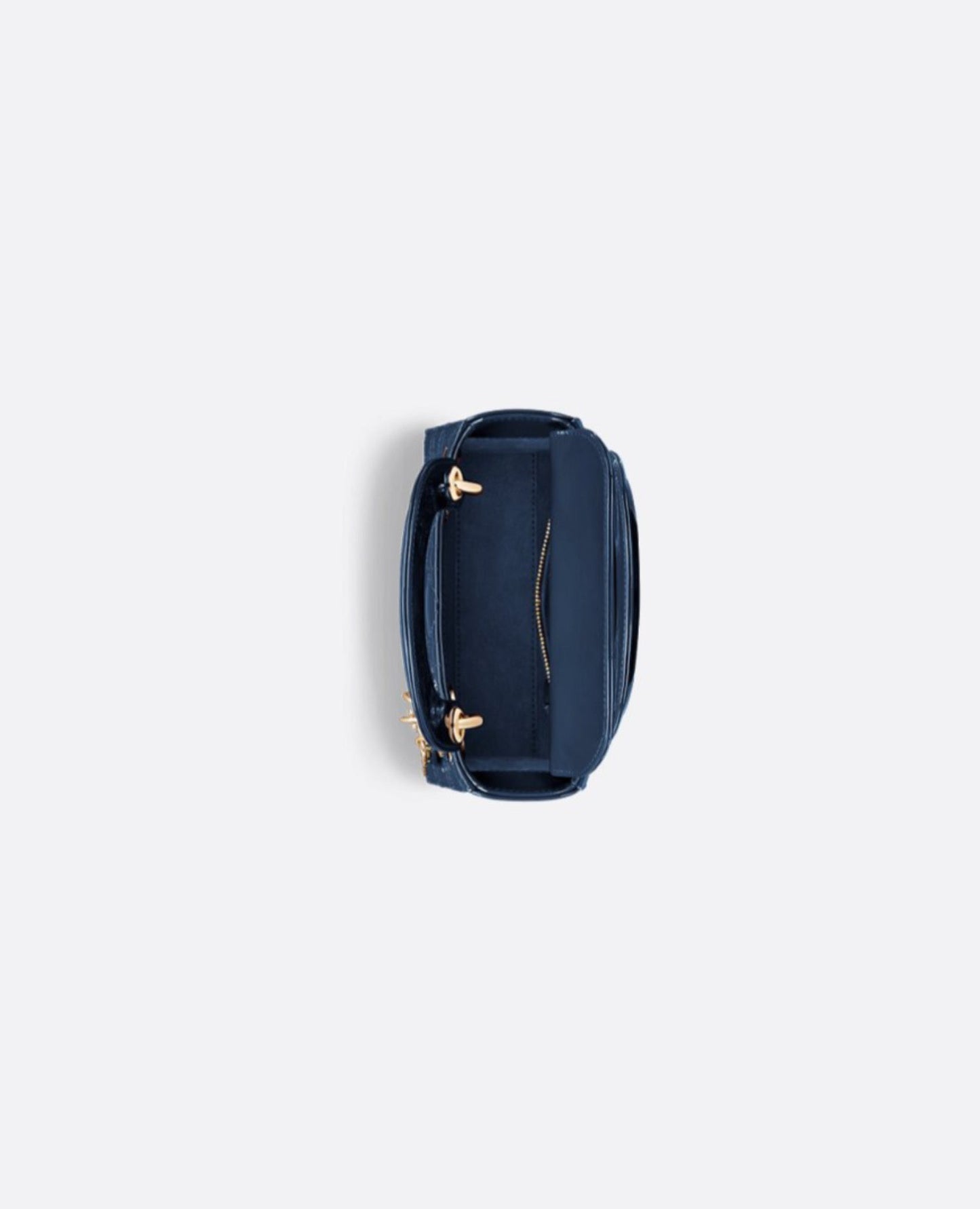 Christian Dior Mini Lady Dior Bag Deep Ocean Blue Patent