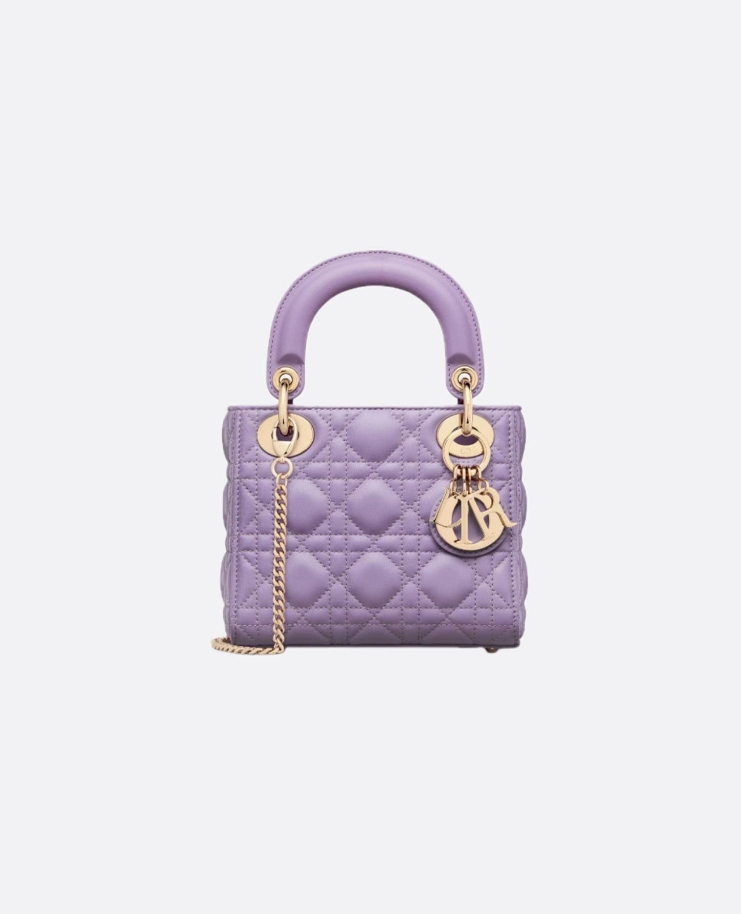 Christian Dior Mini Lady Dior Bag Cannage Lilac