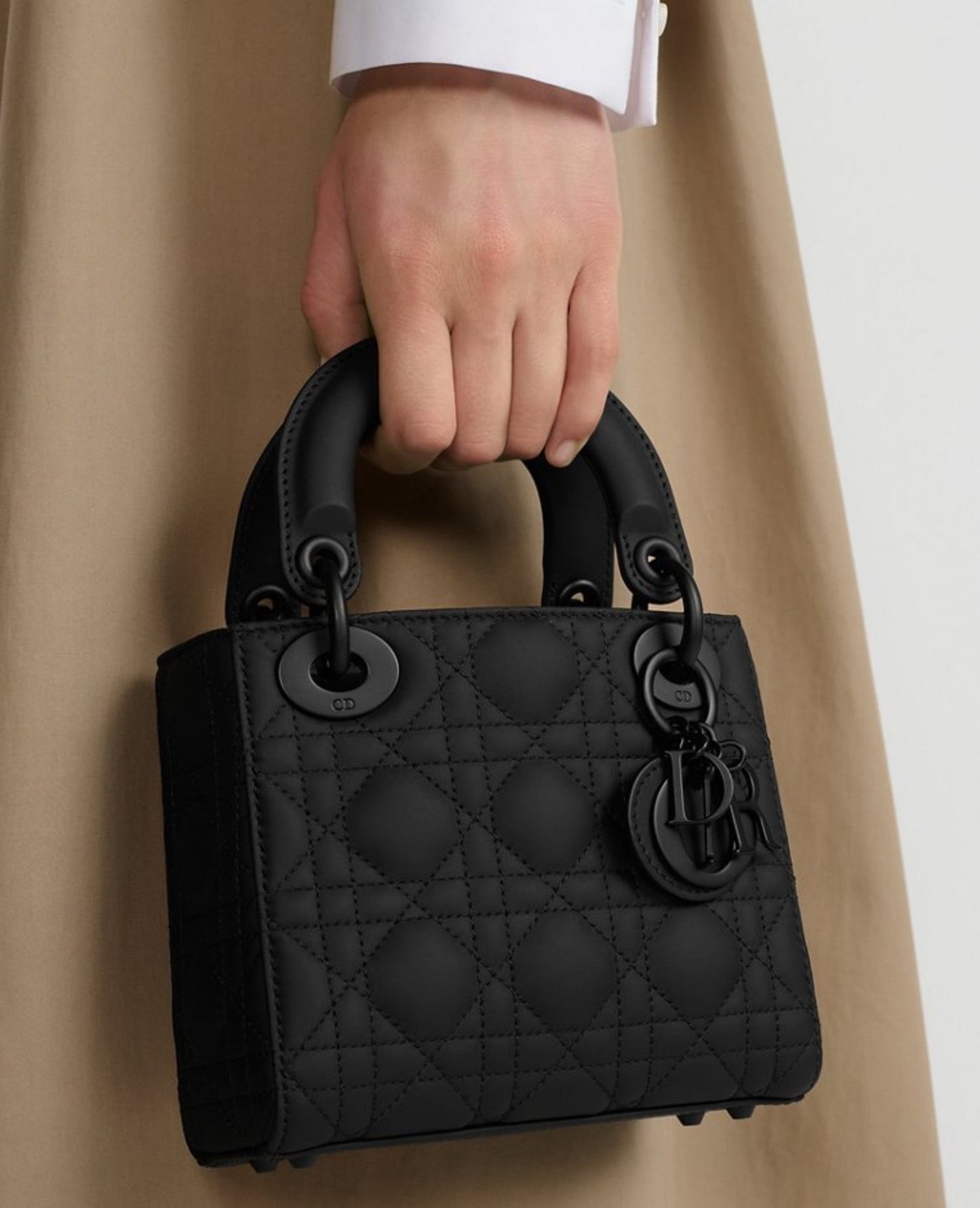 Christian Dior Mini Lady Dior Bag Black Ultramatte