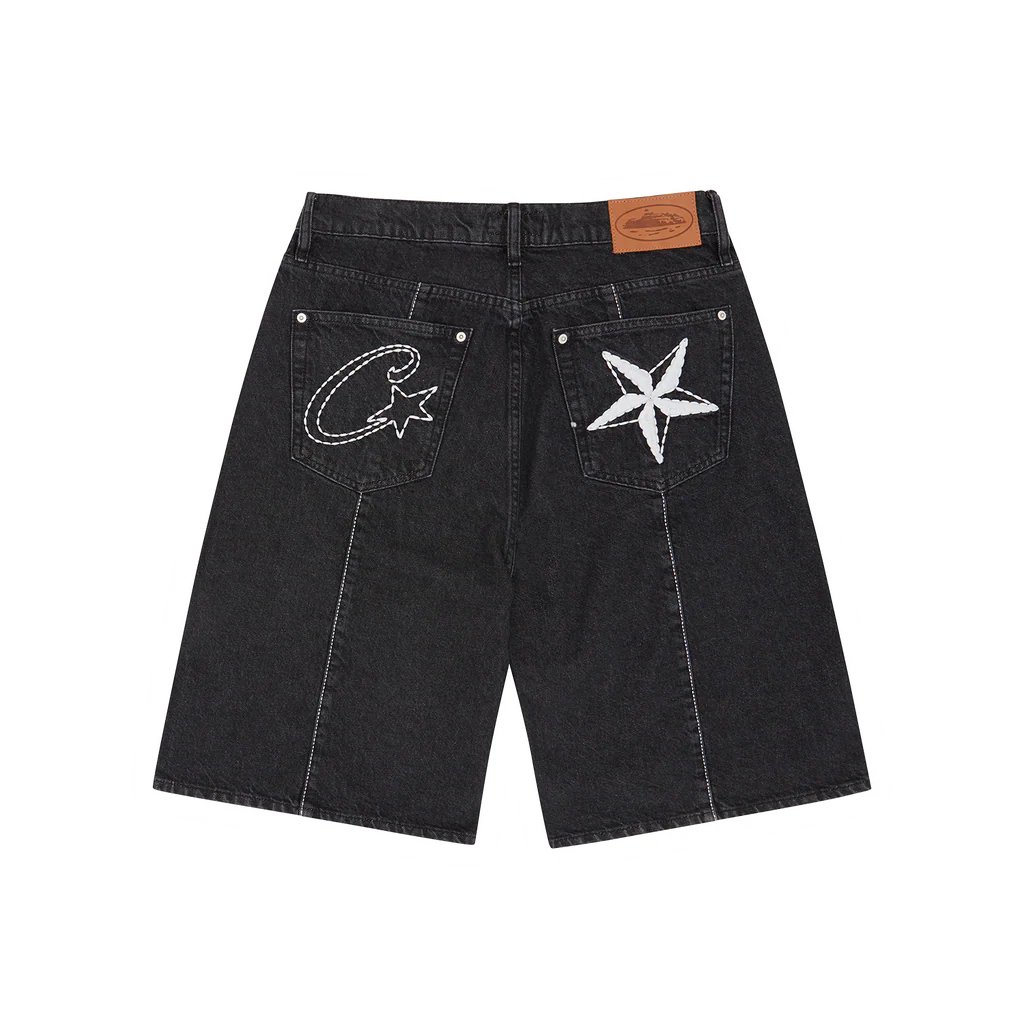 Corteiz C-Star Denim Jorts 'Black'
