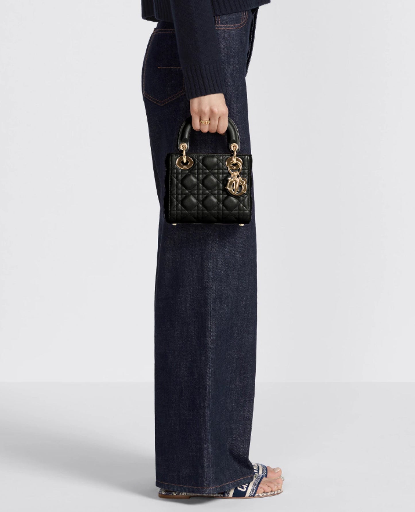 Christian Dior Mini Lady Dior Bag Black Lambskin