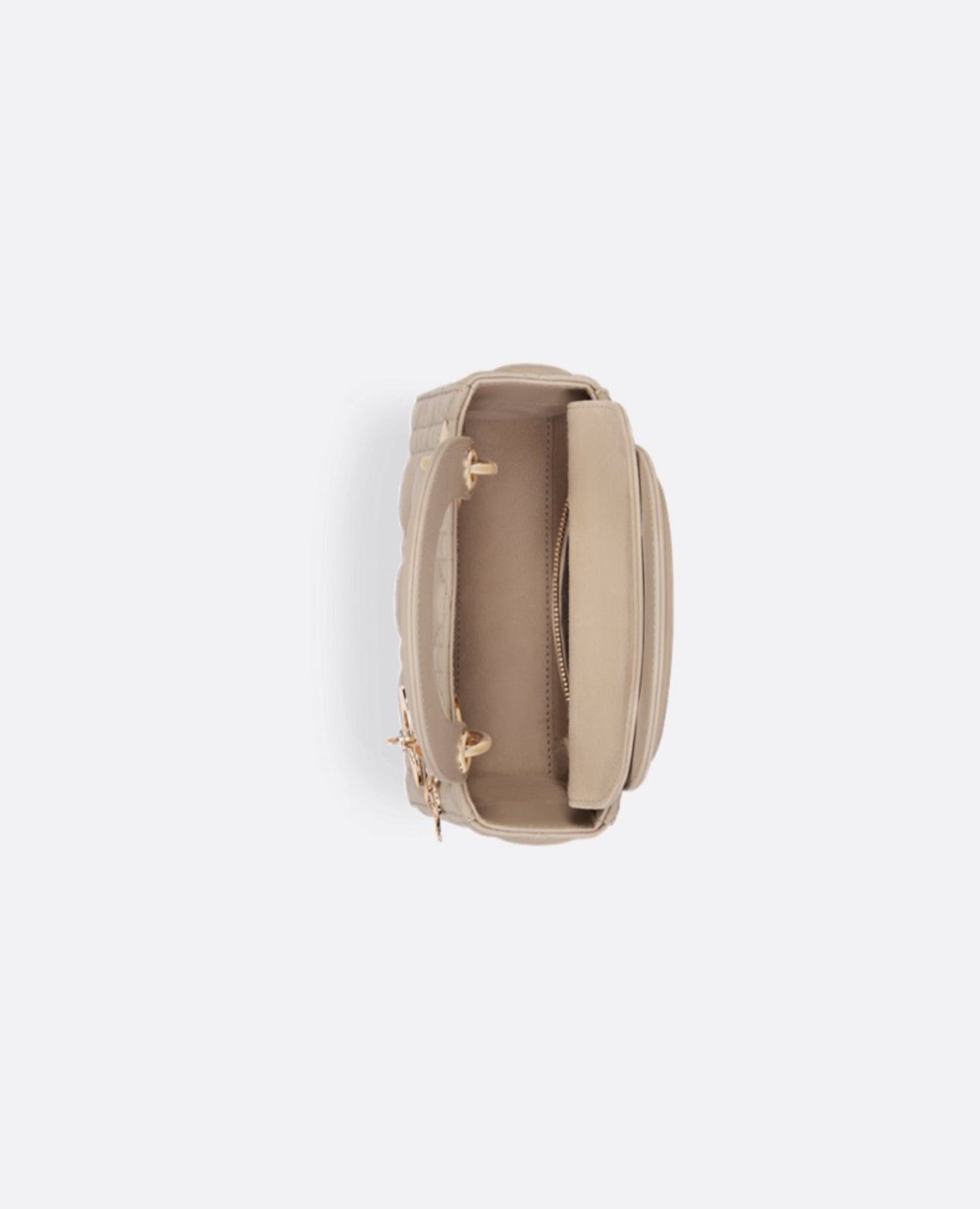 Christian Dior Mini Lady Dior Bag Powder Beige Cannage Lambskin