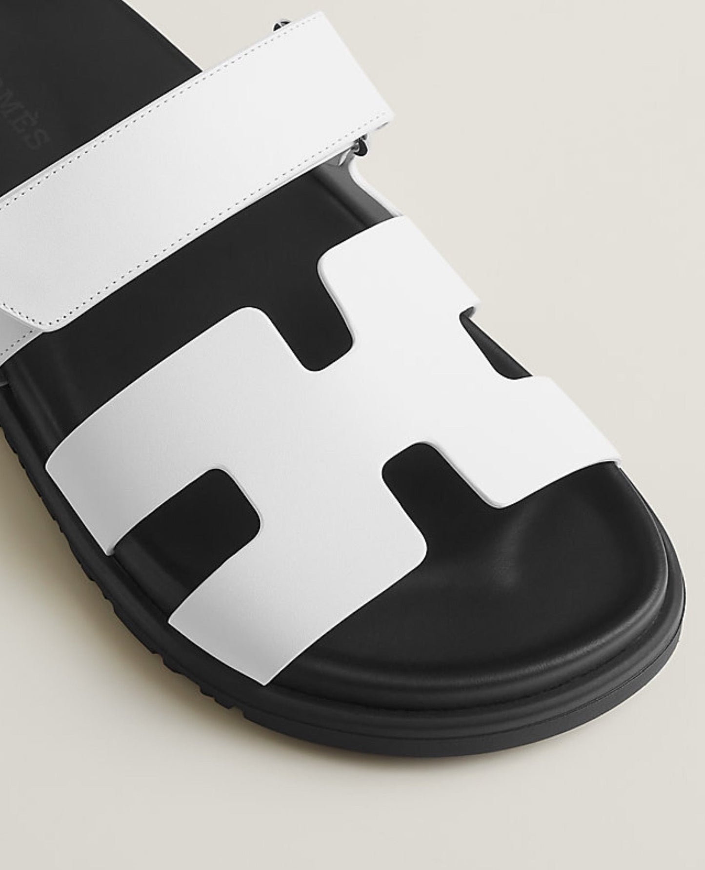 Hermès Chypre Sandal White Goatskin Lining