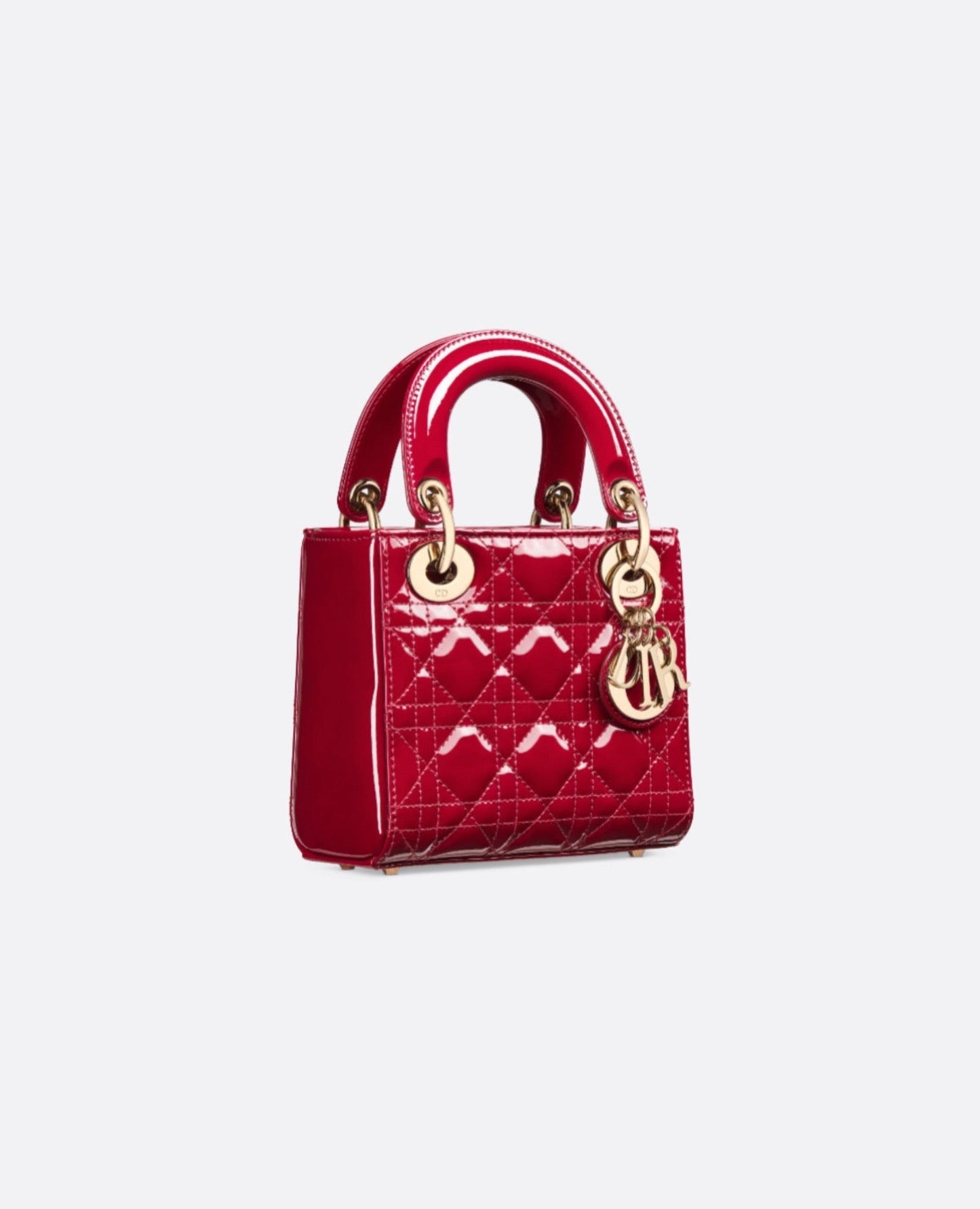 Christian Dior Mini Lady Dior Bag Cherry Red Patent