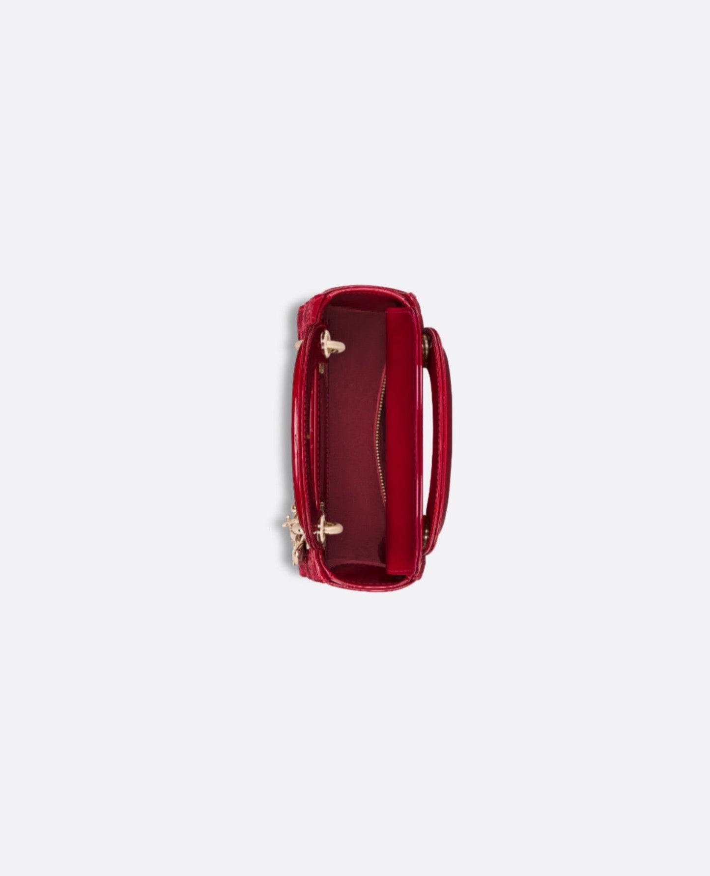 Christian Dior Mini Lady Dior Bag Cherry Red Patent