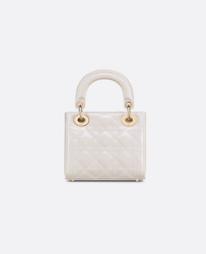 Christian Dior Lady Dior Mini Bag Latte Patent