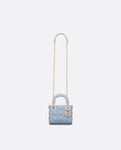 Christian Dior Mini Lady Dior Bag Pale Blue