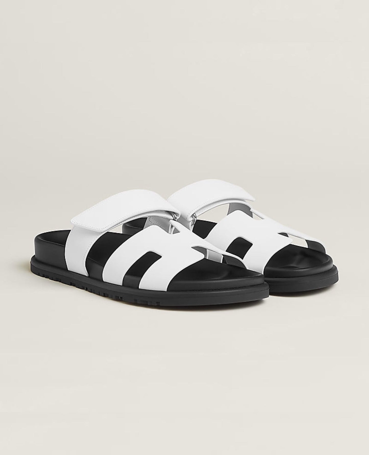 Hermès Chypre Sandal White Goatskin Lining