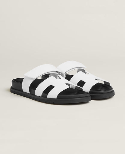 Hermès Chypre Sandal White Goatskin Lining