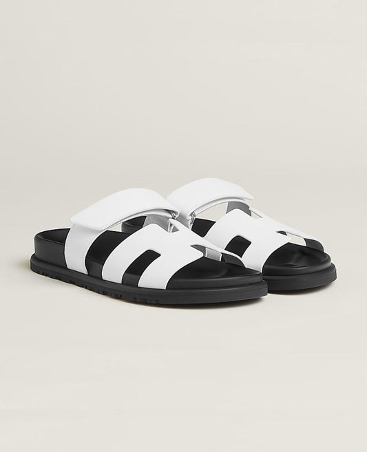 Hermès Chypre Sandal White Goatskin Lining