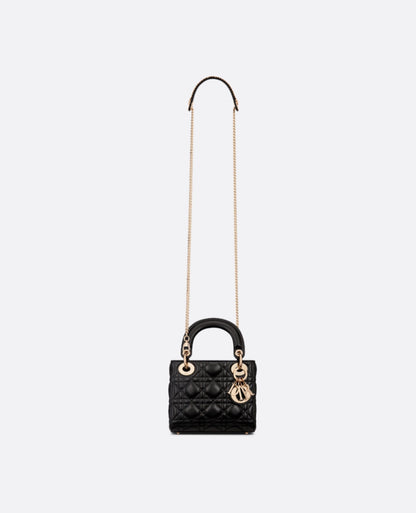 Christian Dior Mini Lady Dior Bag Black Lambskin