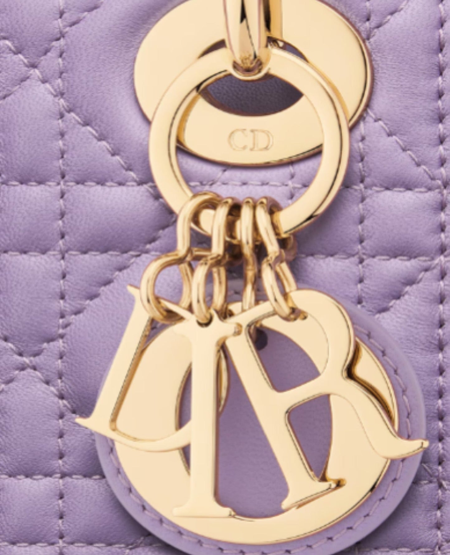 Christian Dior Mini Lady Dior Bag Cannage Lilac
