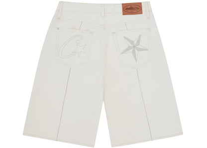 Corteiz C-Star Denim Jorts 'Cream'