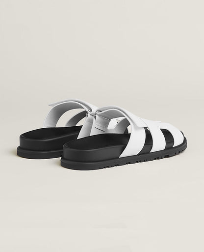 Hermès Chypre Sandal White Goatskin Lining