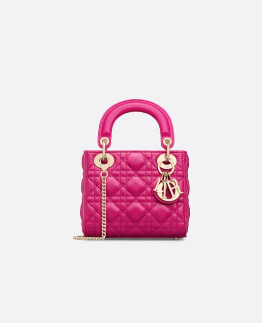 Christian Dior Mini Lady Dior Bag Fuchsia
