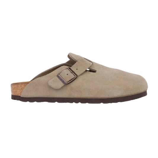 Birkenstock Boston Clogs Suede "Taupe"