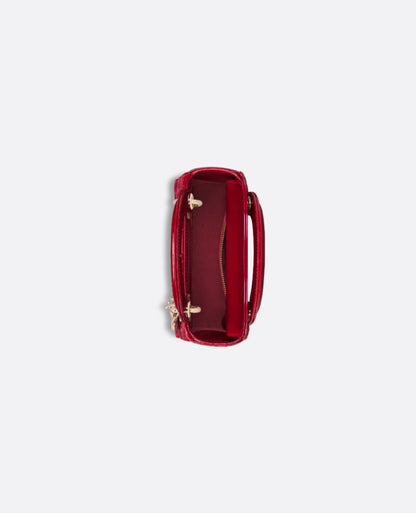 Christian Dior Mini Lady Dior Bag Cherry Red Patent