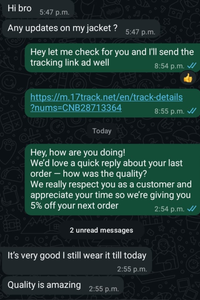 Customer review screenshot