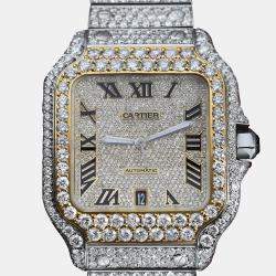 Cartier Two Tone Mossinate Watch