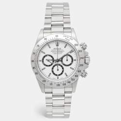 Rolex White Stainless Steel Cosmograph Daytona Watch