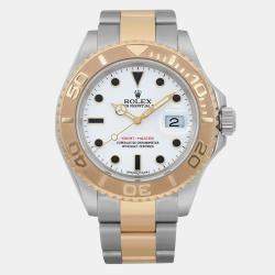 Rolex White 18k Yellow Gold Stainless Steel Yacht-Master Watch