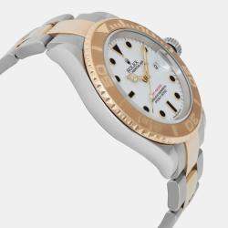 Rolex White 18k Yellow Gold Stainless Steel Yacht-Master Watch
