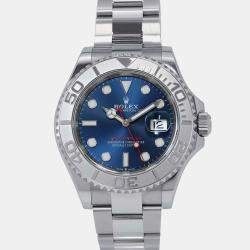 Rolex Blue Stainless Steel Yacht-Master Watch