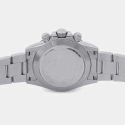 Rolex White Stainless Steel Cosmograph Daytona Watch