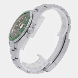 Rolex Green Stainless Steel Watch