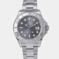 Rolex Grey Stainless Steel Yacht-Master Watch