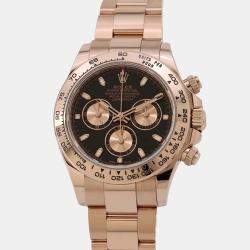 Rolex Black 18k Rose Gold Cosmograph Daytona Watch